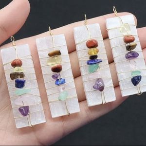 New Selenite Crystal Chakra Wand